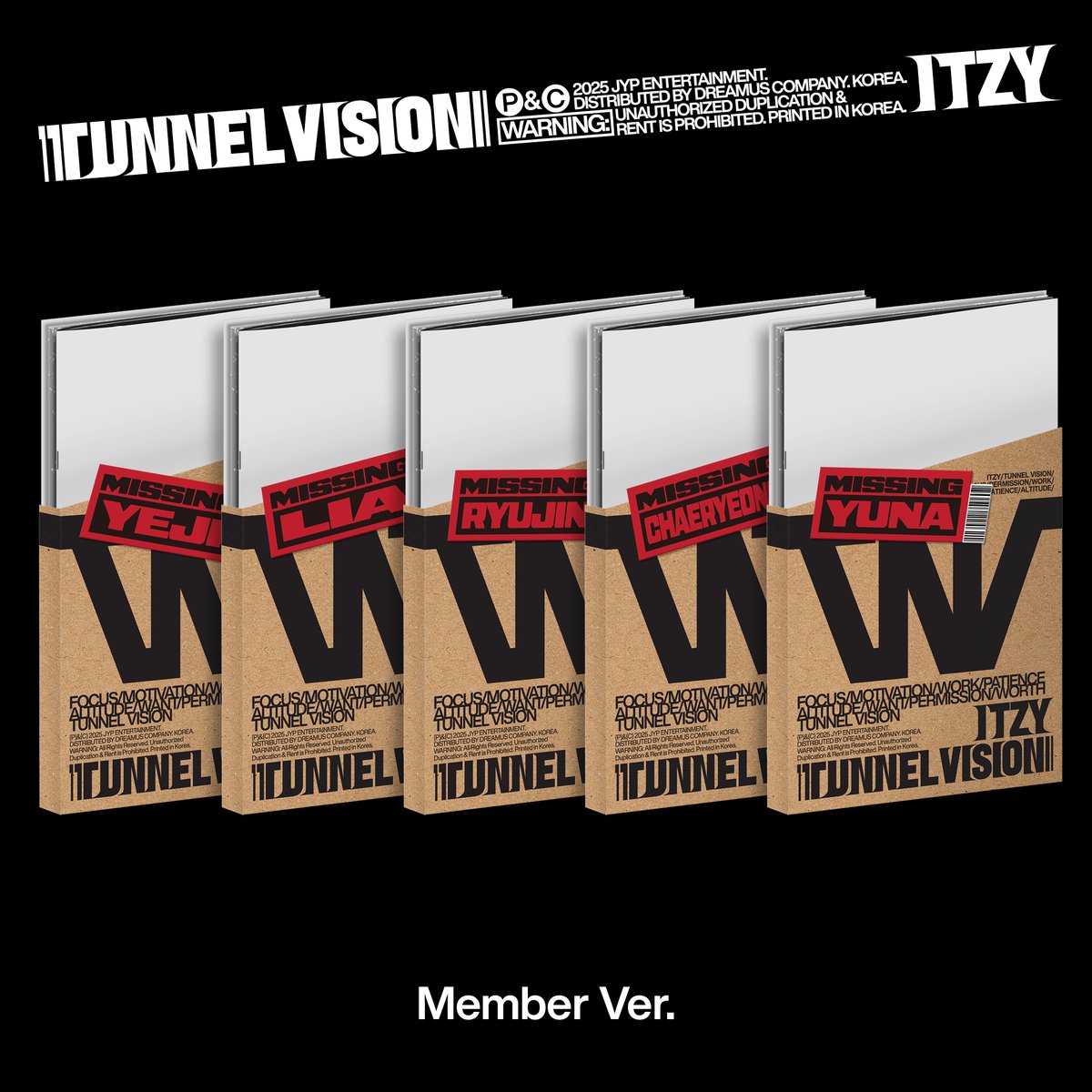 ITZY - TUNNEL VISION (MEMBER VER.)
