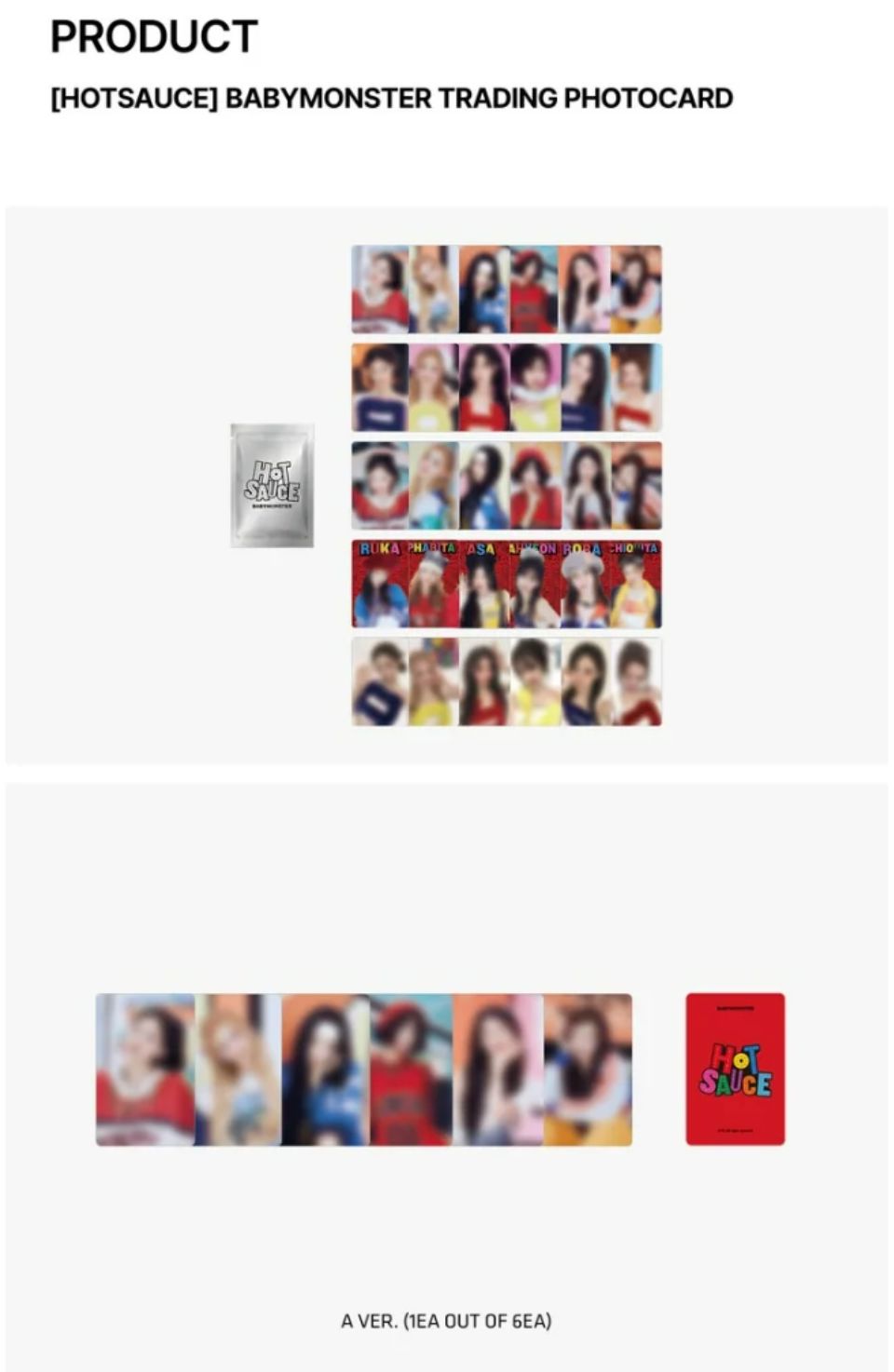 BABYMONSTER - TRADING PHOTOCARD (HOT SAUCE) Nolae