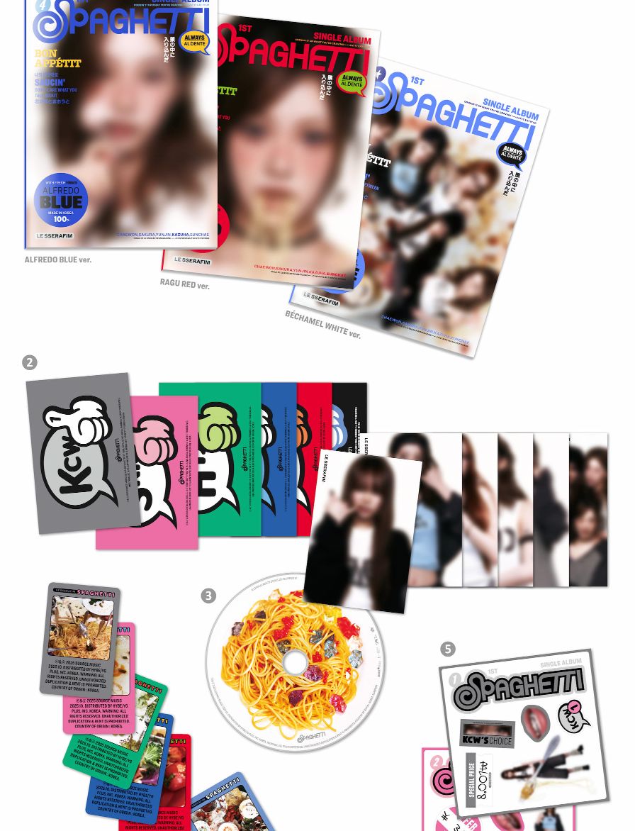 LE SSERAFIM - SPAGHETTI (COMPACT VER.) + Apple Music Photocard Nolae