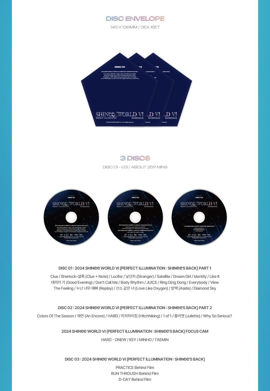 SHINEE - SHINEE WORLD VI : PERFECT ILLUMINATION SHINEE'S BACK (DVD & BLU-RAY) Nolae