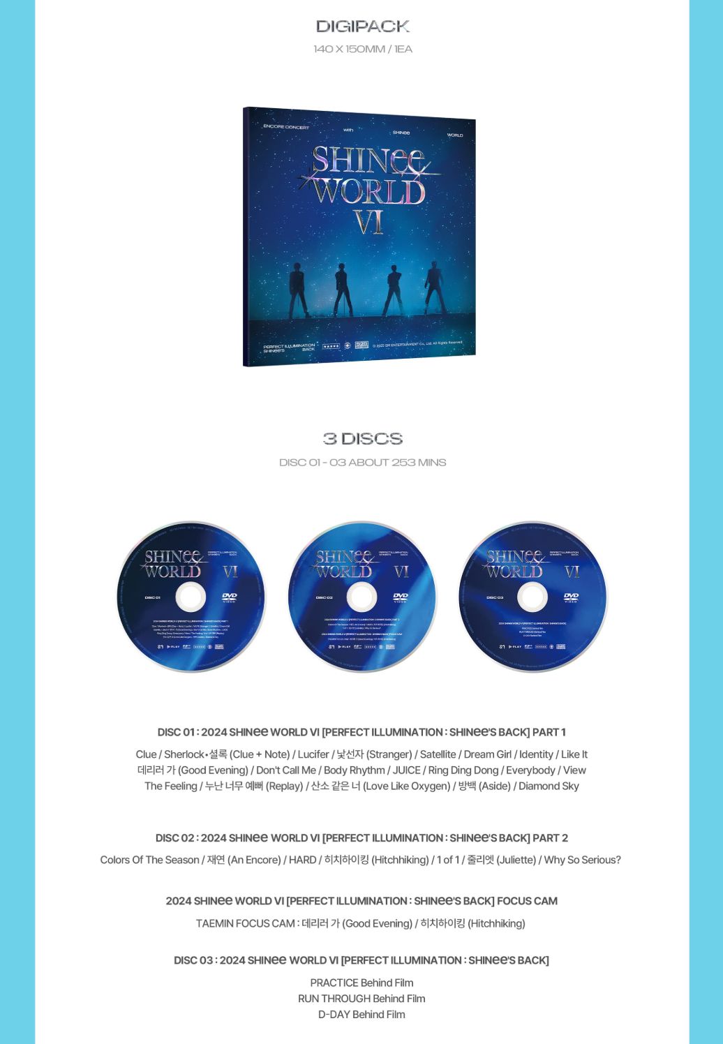 SHINEE - SHINEE WORLD VI : PERFECT ILLUMINATION SHINEE'S BACK (DVD & BLU-RAY) Nolae