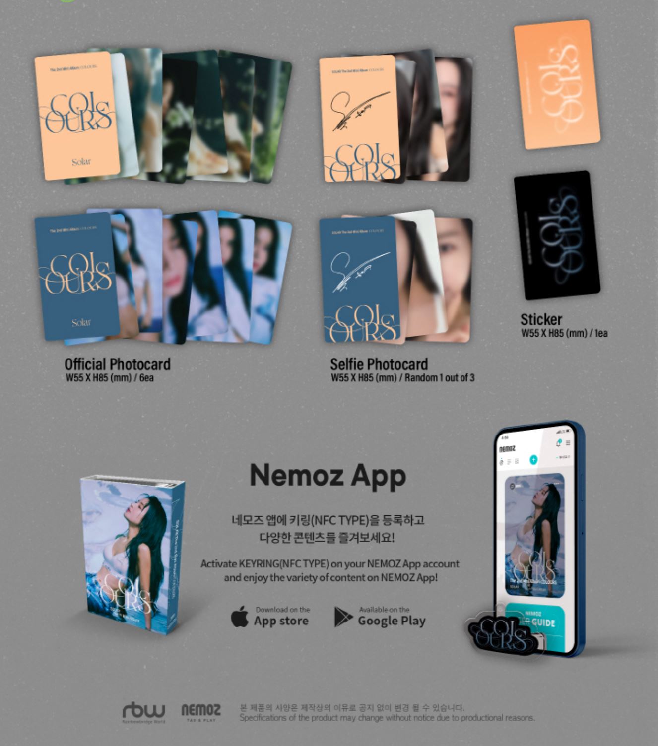 SOLAR (MAMAMOO) - COLOURS (THE 2ND MINI ALBUM) NEMO VER.