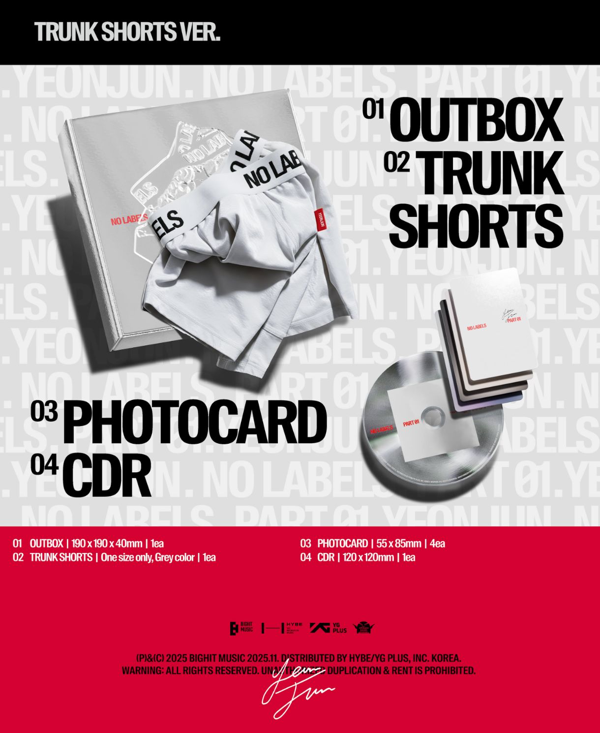 YEONJUN (TXT) - NO LABELS: PART 01 (TRUNK SHORTS VER.) Nolae