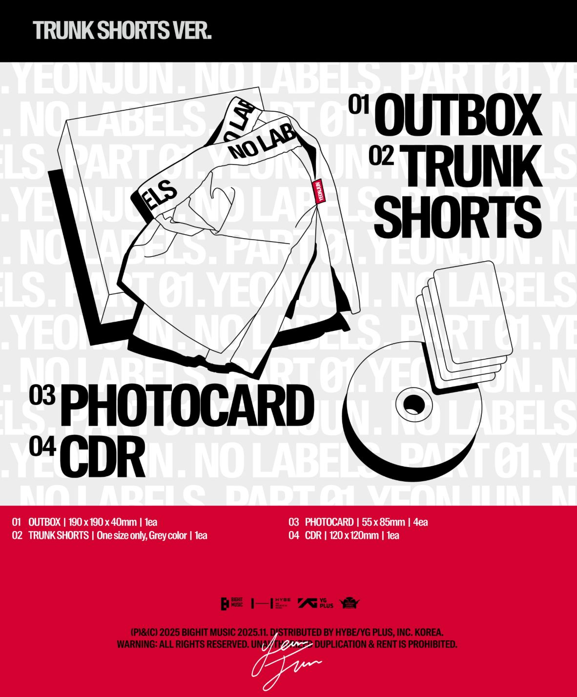 YEONJUN (TXT) - NO LABELS: PART 01 (TRUNK SHORTS VER.) Nolae