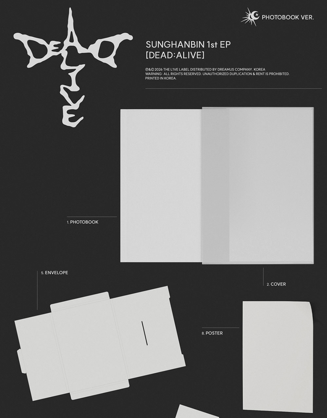 SUNG HANBIN (ZB1) - DEAD:ALIVE (PHOTOBOOK VER.)