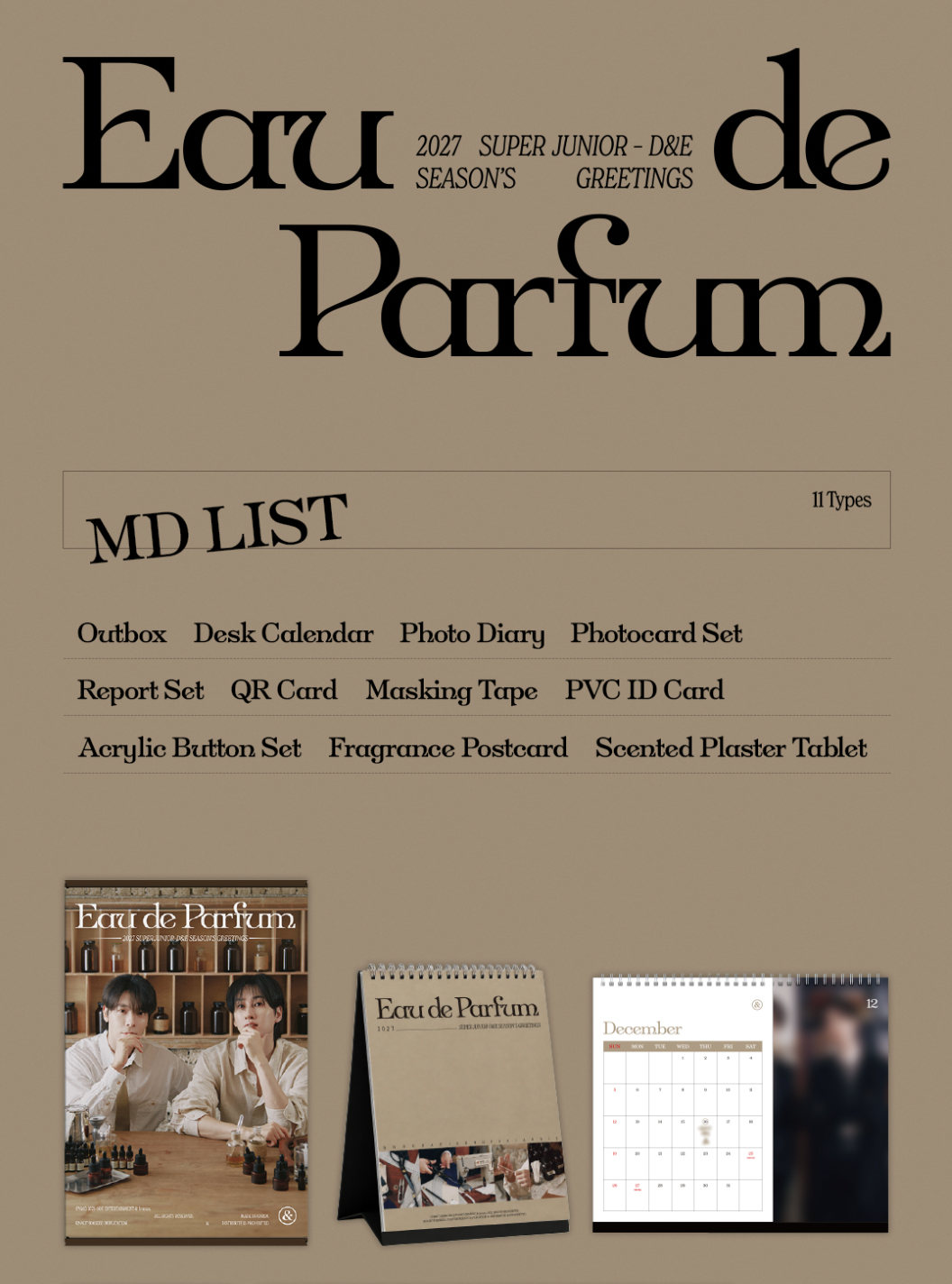SUPER JUNIOR D&E - 2027 SEASON'S GREETINGS + Fromm Store Gift