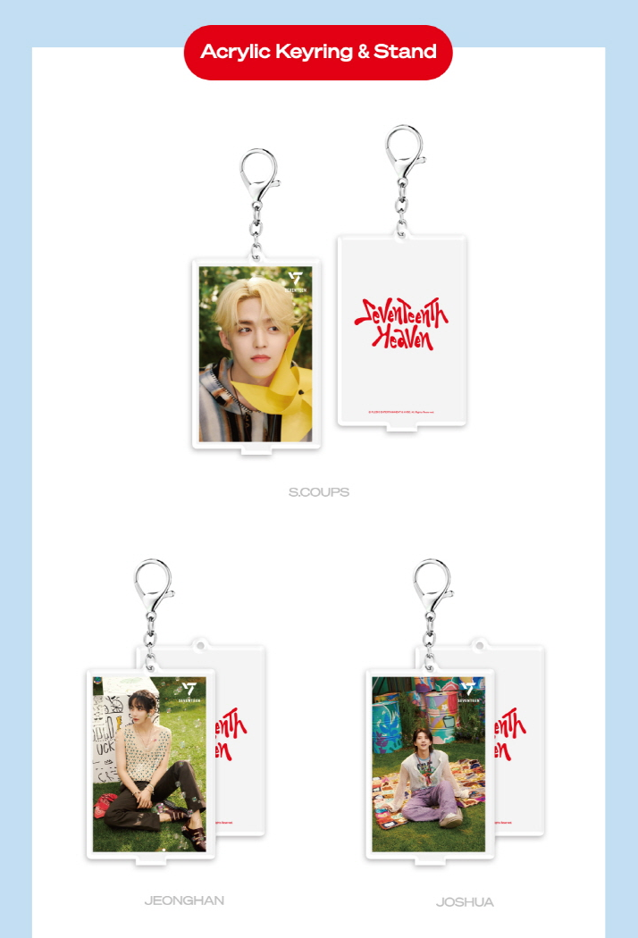 SEVENTEEN - 3D LENTICULAR ACRYLIC KEYRING & STAND