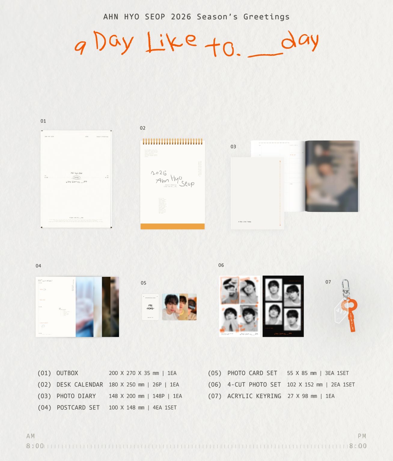 AHN HYO SEOP - 2026 SEASON'S GREETINGS (A DAY LIKE TO.___DAY)