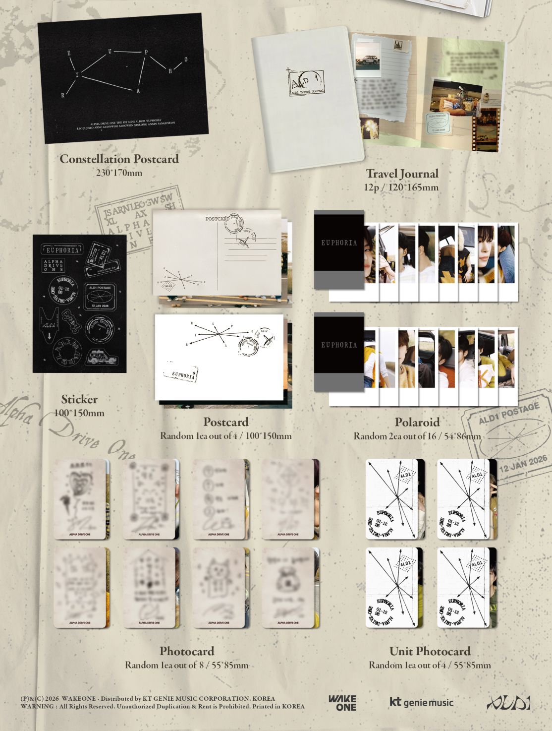 ALPHA DRIVE ONE - EUPHORIA (STAR ROAD VER.) + Apple Music Photocard Nolae