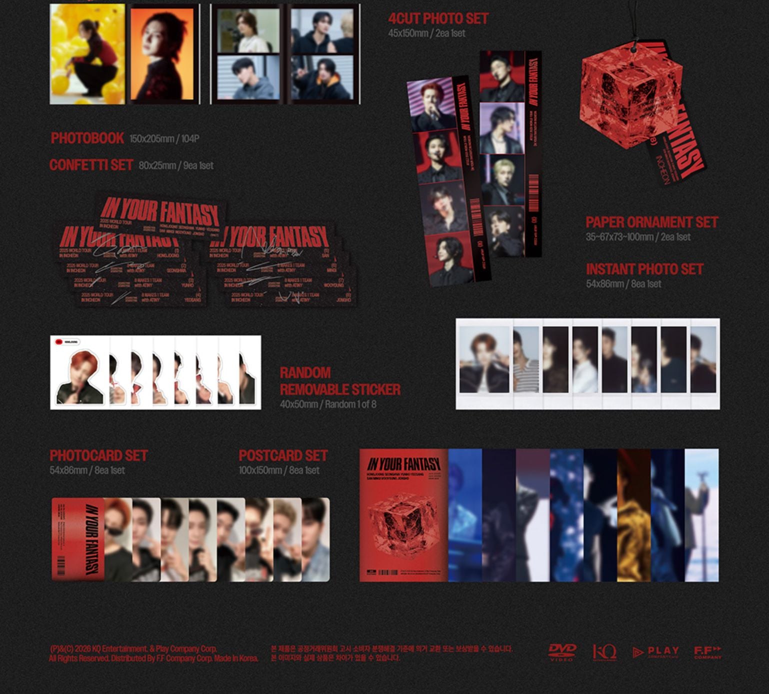 ATEEZ - 2025 WORLD TOUR 'IN YOUR FANTASY' IN INCHEON (DVD & PLAY CODE) + Extra Photocard Nolae
