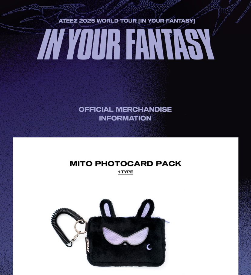 ATEEZ - 2025 WORLD TOUR 'IN YOUR FANTASY' IN INCHEON OFFICIAL MD