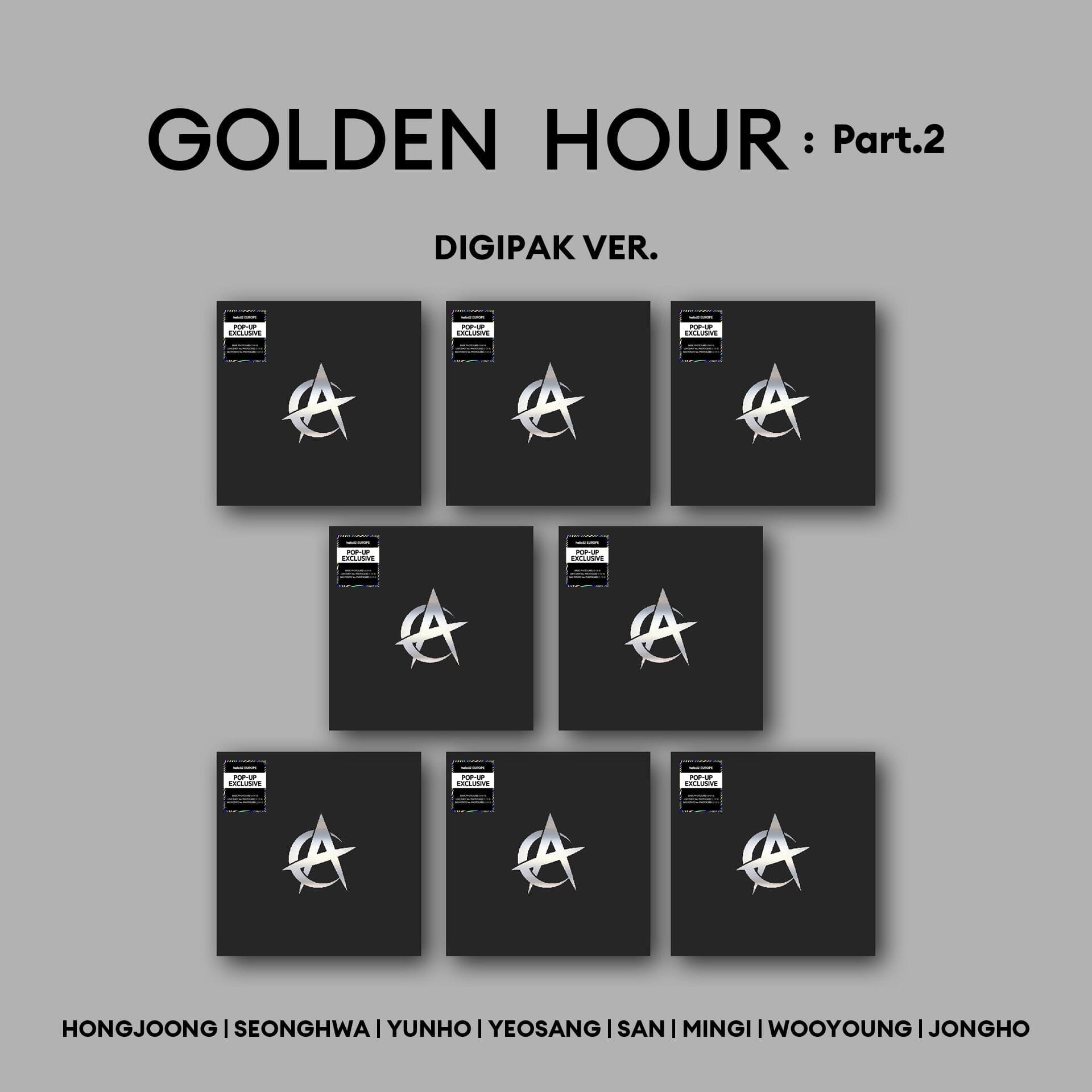 ATEEZ - GOLDEN HOUR: PART.2 (DIGIPAK VER.) POP-UP Europe Exclusive Nolae