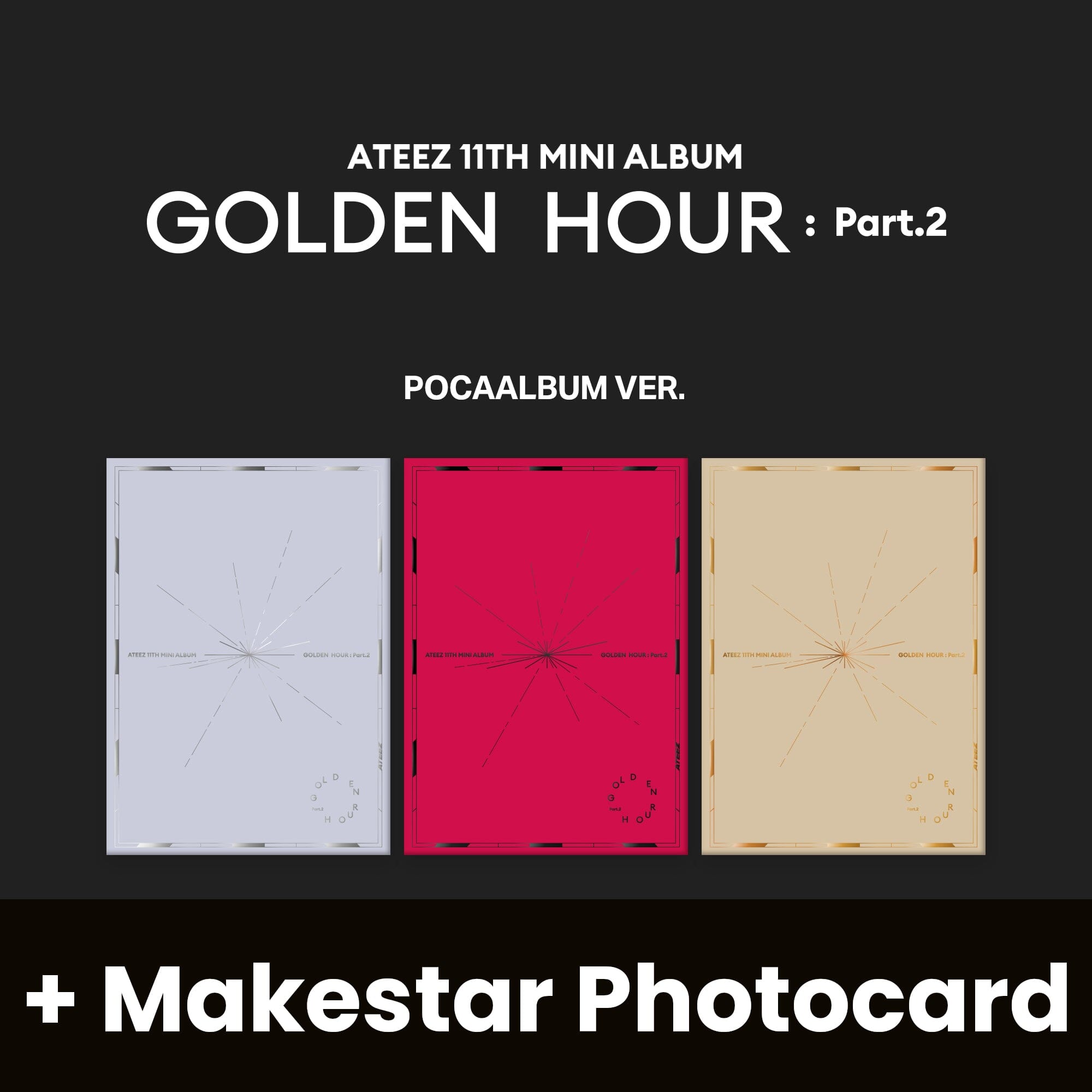 ATEEZ - GOLDEN HOUR: PART.2 (POCA ALBUM) + Makestar Photocard Nolae