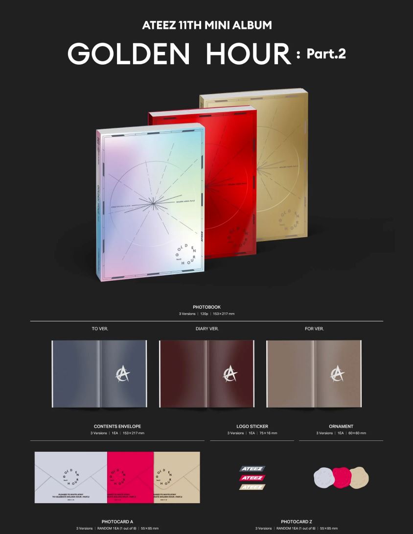 ATEEZ - GOLDEN HOUR : PART.2 SET + TOKTOQ Gift Nolae