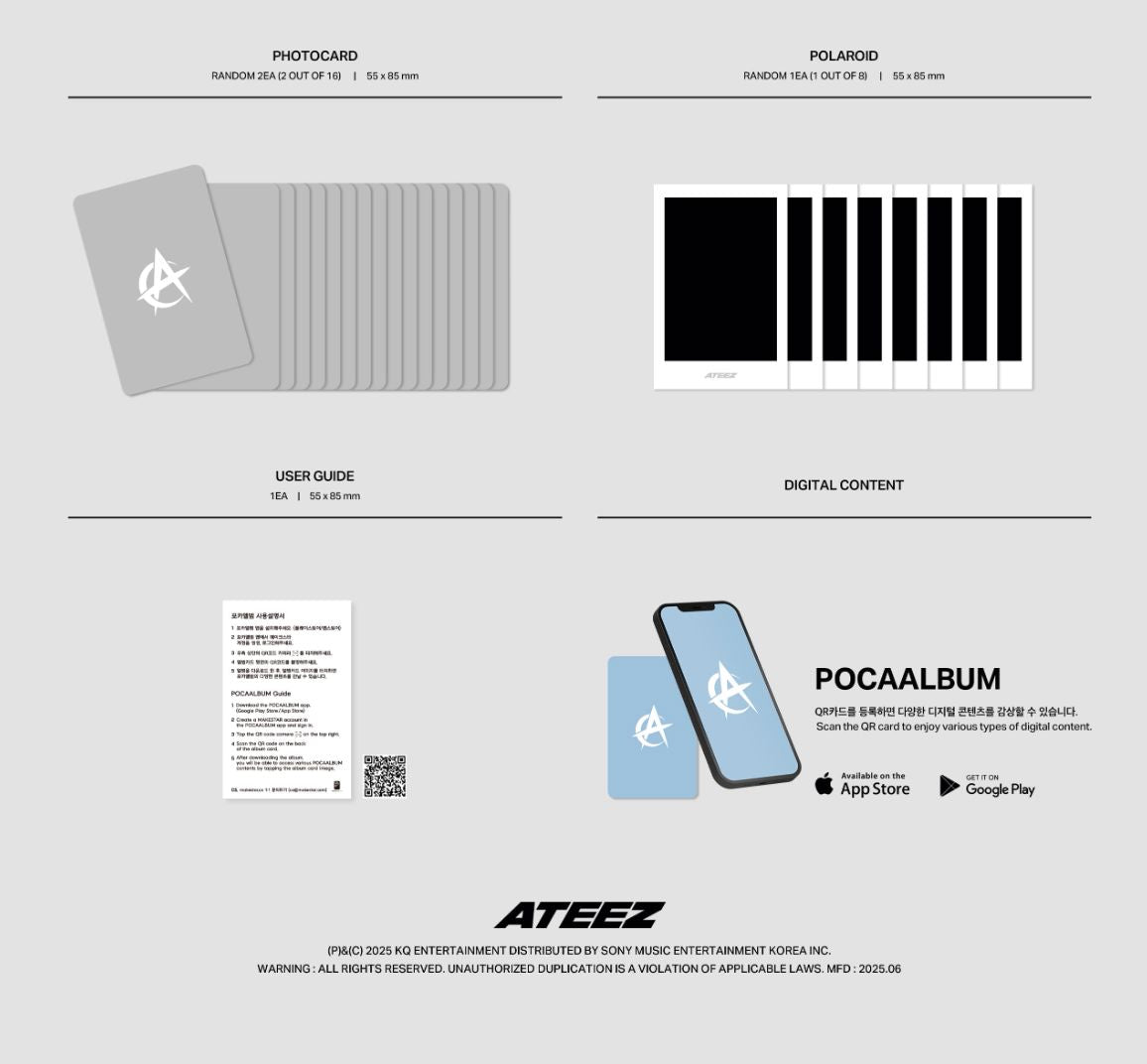 ATEEZ - GOLDEN HOUR : PART.3 (POCA ALBUM VER.) + YES24 Photocard Nolae