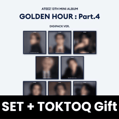 ATEEZ - GOLDEN HOUR : PART.4 (DIGIPACK VER.) SET + TOKTOQ Gift Nolae