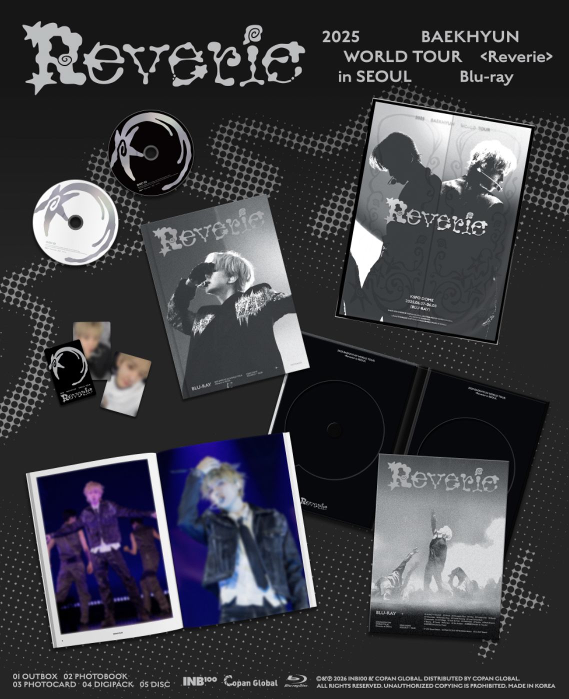 BAEKHYUN - 2025 BAEKHYUN WORLD TOUR 'REVERIE' IN SEOUL (BLU-RAY & QR CODE) Nolae