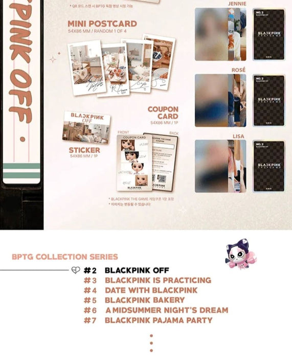 BLACKPINK - THE GAME PHOTOCARD COLLECTION 1/2 + Extra Photocard Nolae