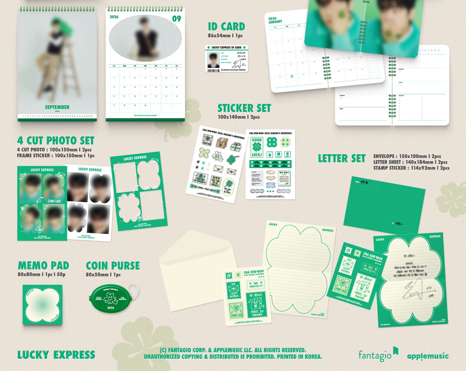 CHA EUN WOO (ASTRO) - 2026 SEASON’S GREETINGS (LUCKY EXPRESS) Nolae