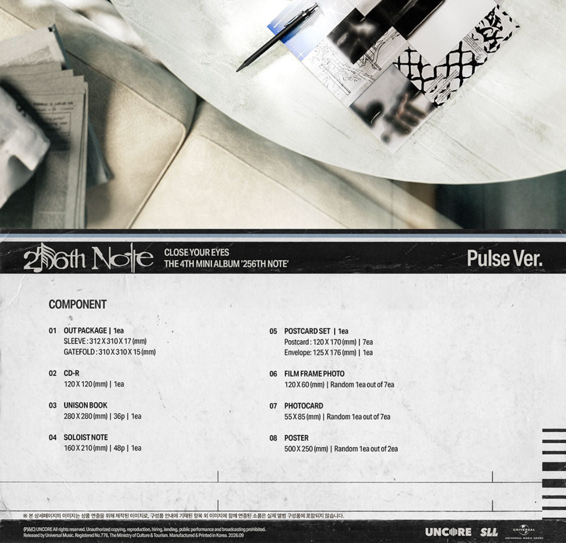 CLOSE YOUR EYES - 256TH NOTE (PULSE VER.) + Withmuu Gift Nolae