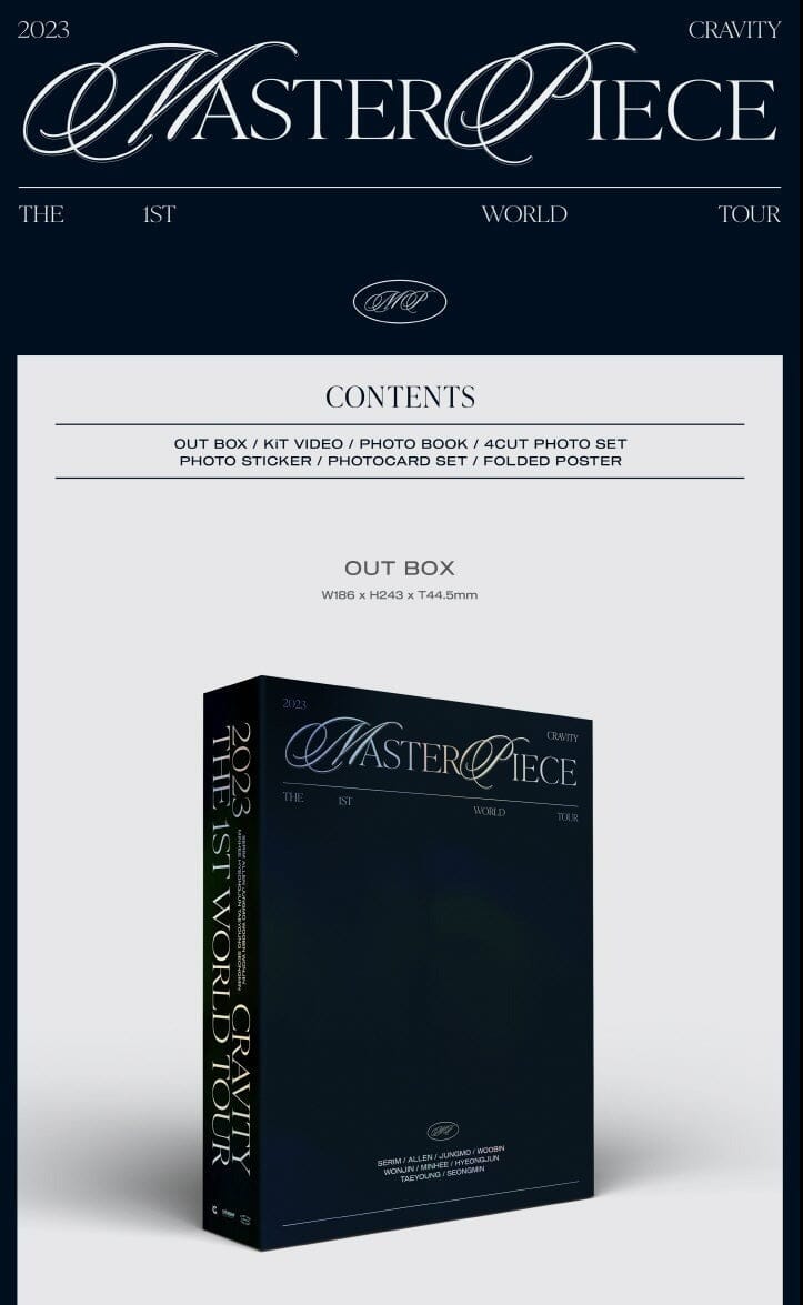 CRAVITY - 2023 CRAVITY THE 1ST WORLD TOUR ‘MASTERPIECE’ DVD & KiT VIDEO Nolae