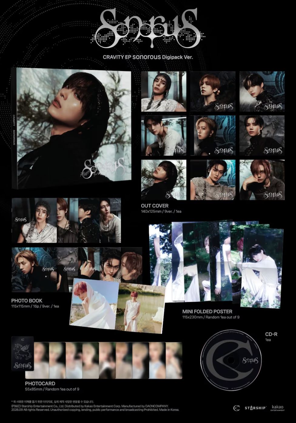 CRAVITY - SONOROUS (DIGIPACK VER.) SET + Starship Square Gift Nolae