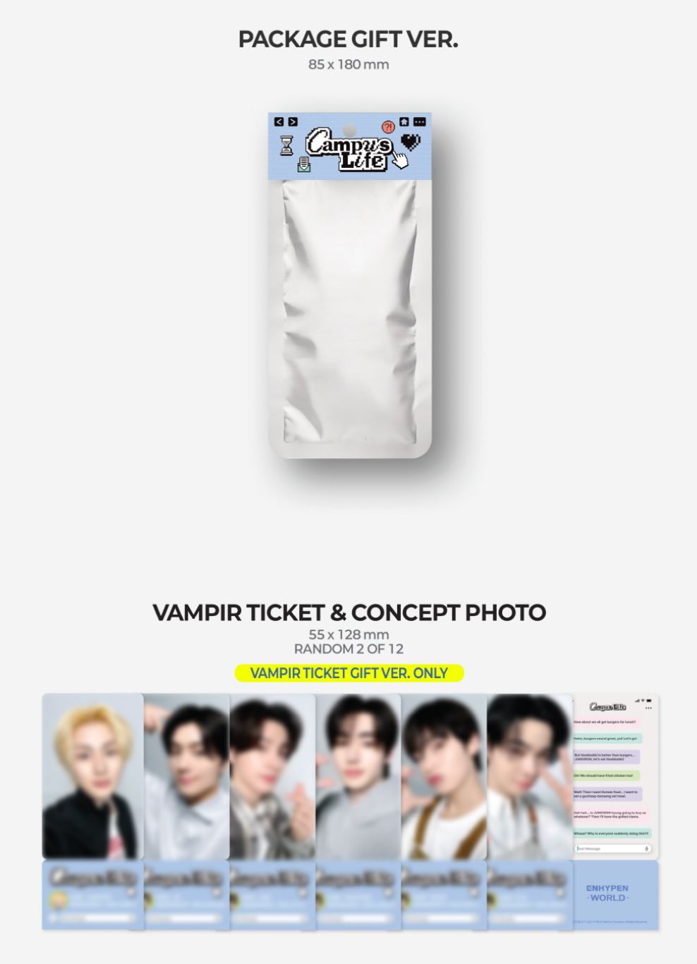 ENHYPEN - WORLD COUPON CARD COLLECTION (CAMPUS LIFE VER.) Nolae