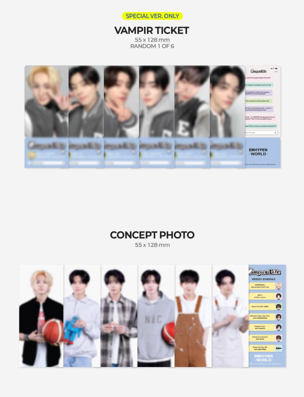 ENHYPEN - WORLD COUPON CARD COLLECTION (CAMPUS LIFE VER.) Nolae