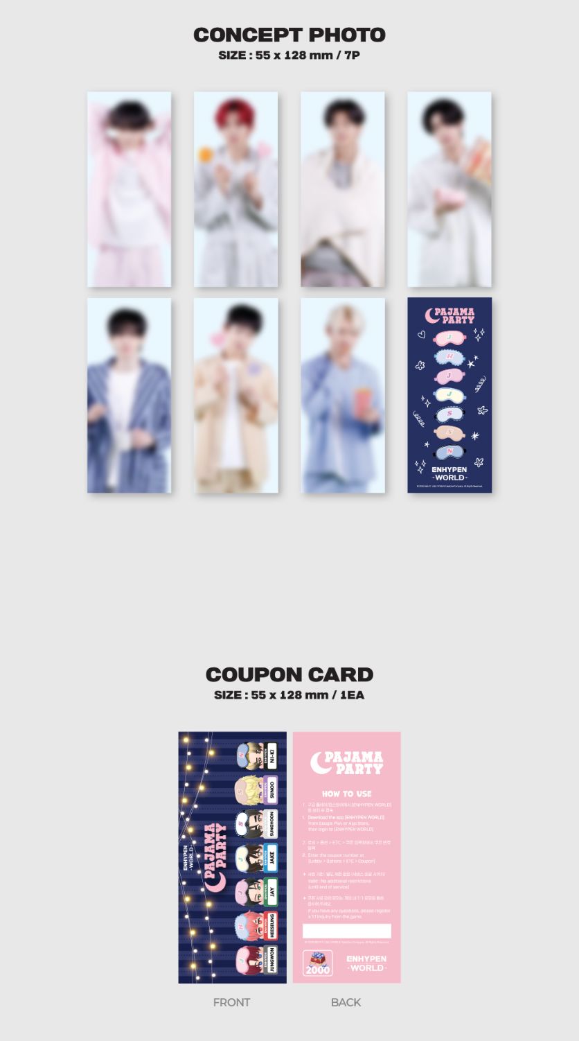 ENHYPEN - WORLD COUPON CARD COLLECTION (PAJAMA PARTY VER.) Nolae