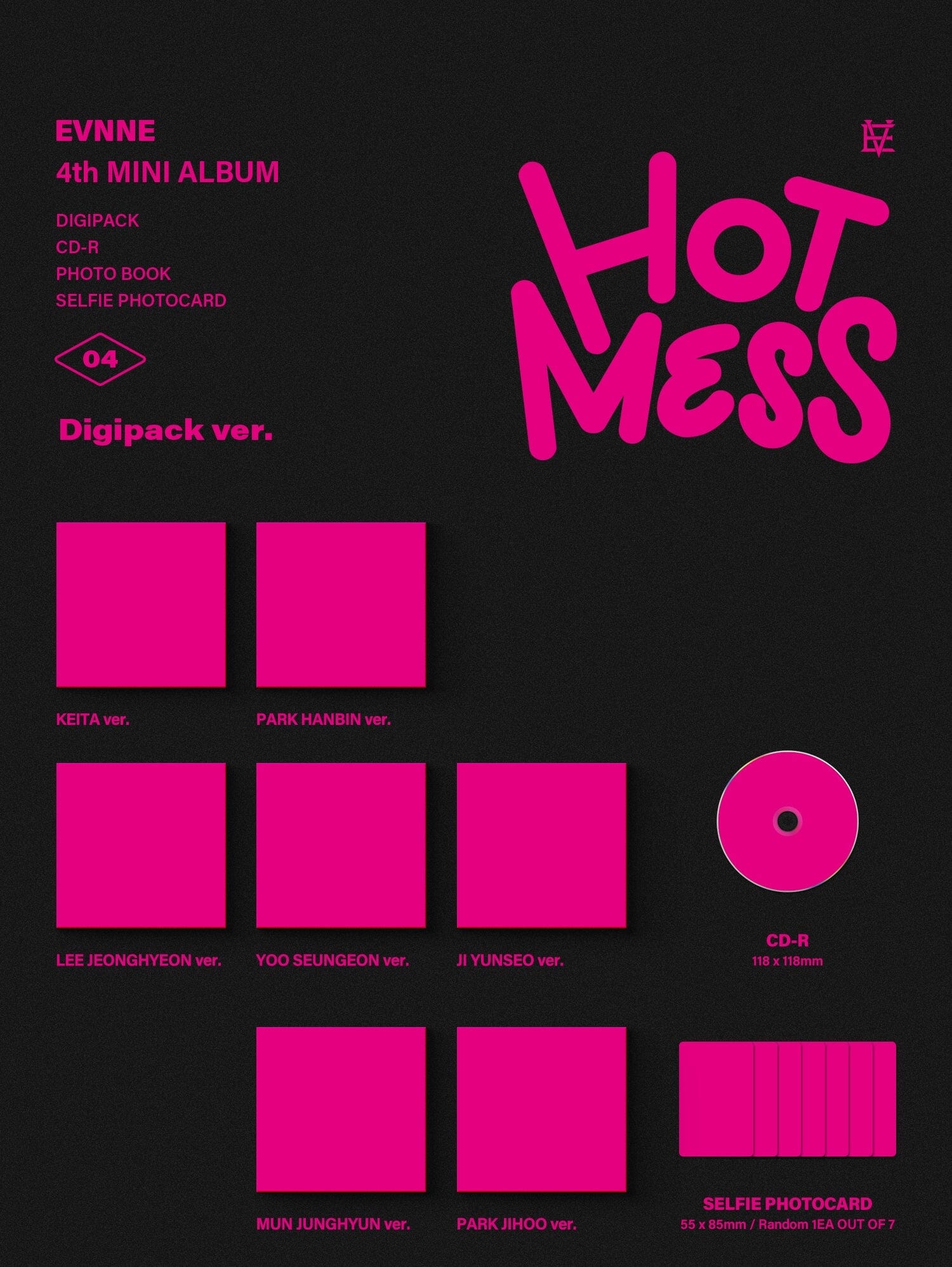 EVNNE - HOT MESS (DIGIPACK VER.) Nolae