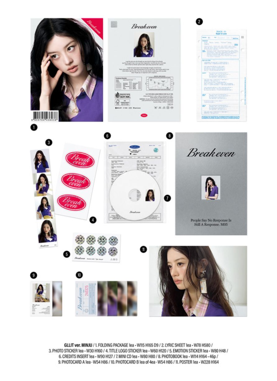 ILLIT - BREAK EVEN (GLLIT VER.) SET + EARLY-BIRD Weverse Gift Nolae
