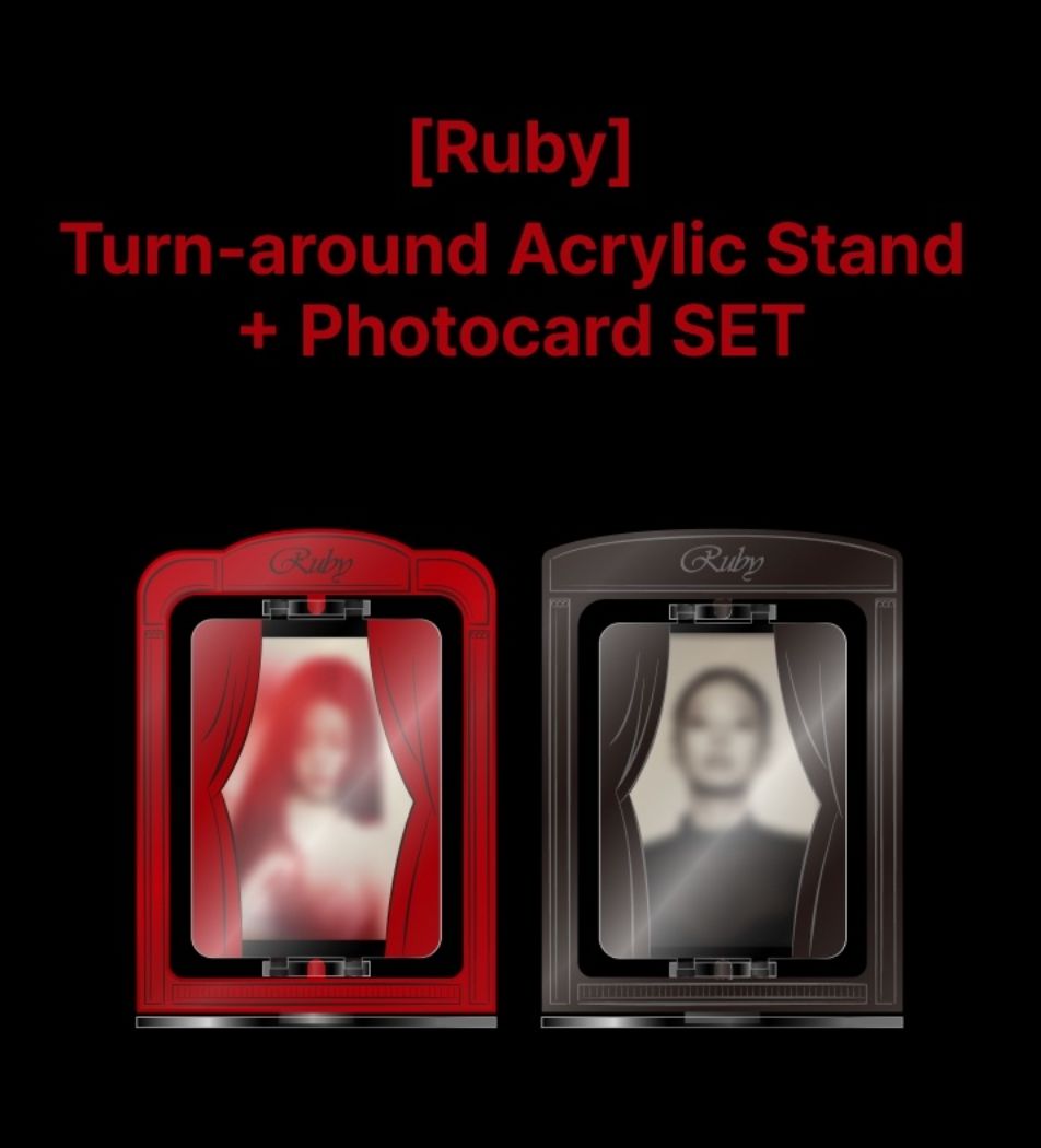 JENNIE (BLACKPINK) - TURN-AROUND ACRYLIC STAND + PHOTOCARD SET ('RUBY' MD) Nolae