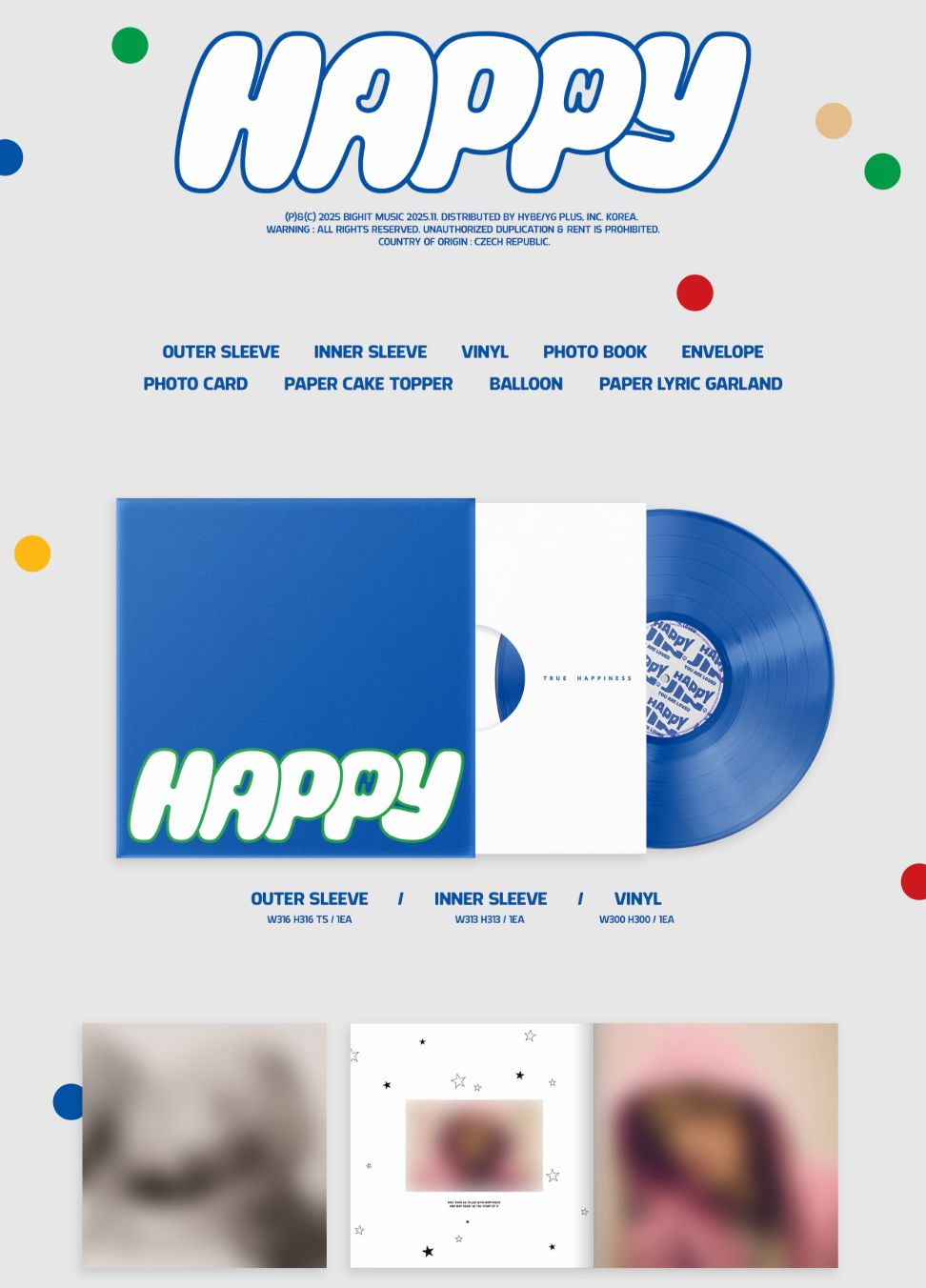 JIN (BTS) - HAPPY (LP VER.) Nolae