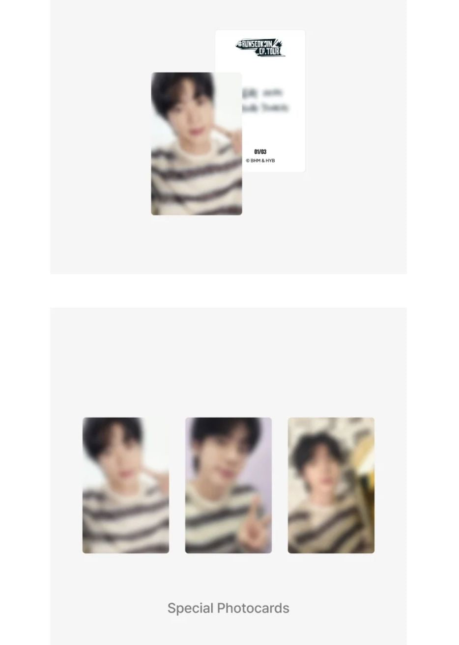 ◎公式◎RUNSEOKJIN Mini Photo Card Set ミニフォト JIN (BTS) - MINI PHOTO CARD SET (RUNSEOKJIN OFFICIAL MD)