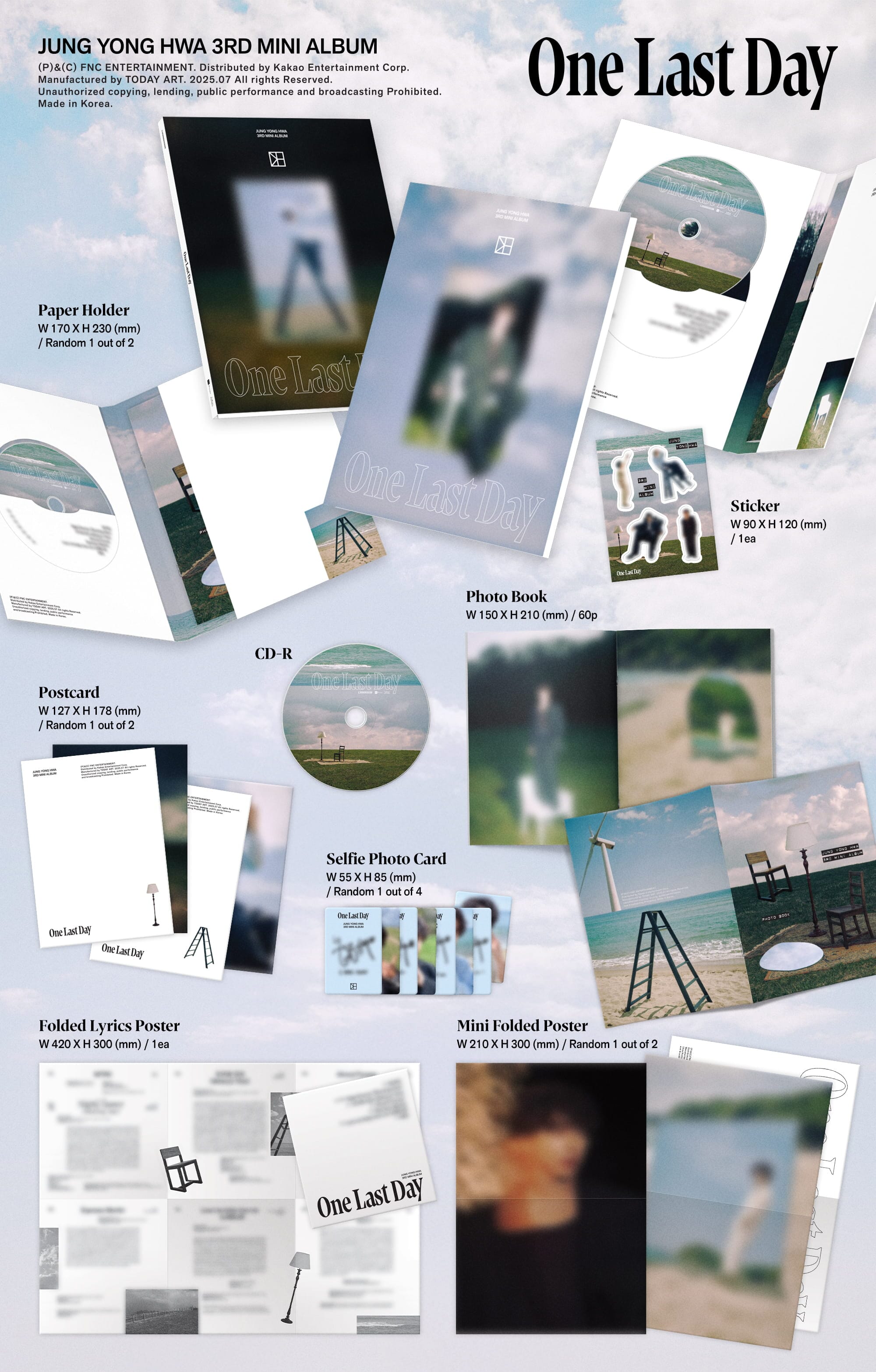 JUNG YONG HWA (CNBLUE) - ONE LAST DAY (PHOTO BOOK VER.) Nolae