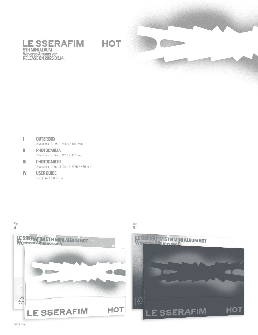 LE SSERAFIM - HOT (WEVERSE ALBUMS VER.) Nolae