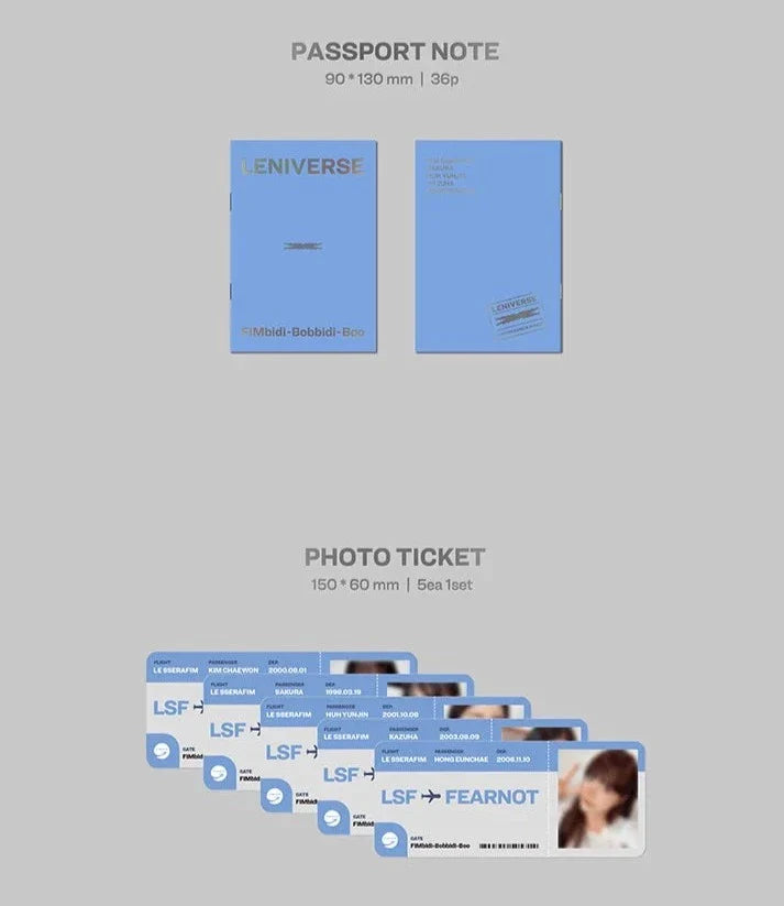 LE SSERAFIM - LENIVERSE PHOTOBOOK: FIMBIDI-BOBBIDI-BOO + Weverse Gift Nolae