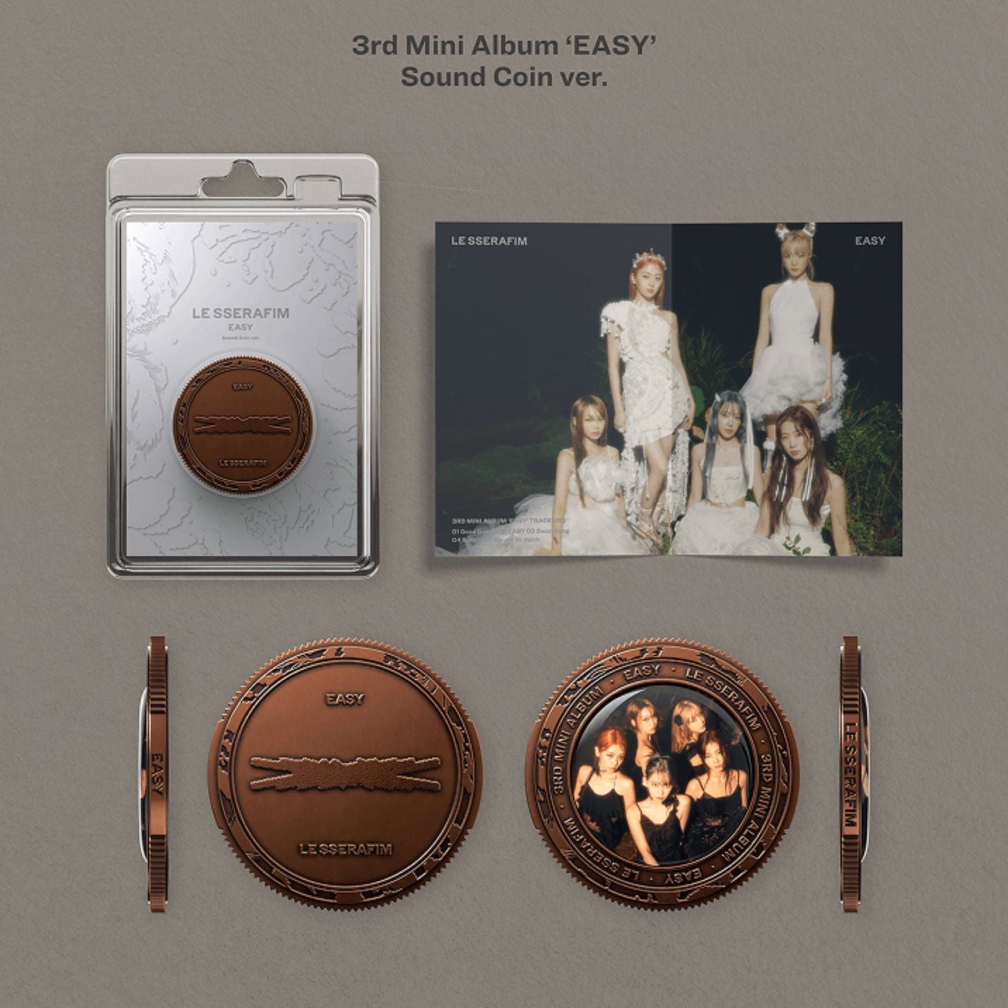 LE SSERAFIM - SOUND COIN ALBUM SET + Weverse Gift Nolae