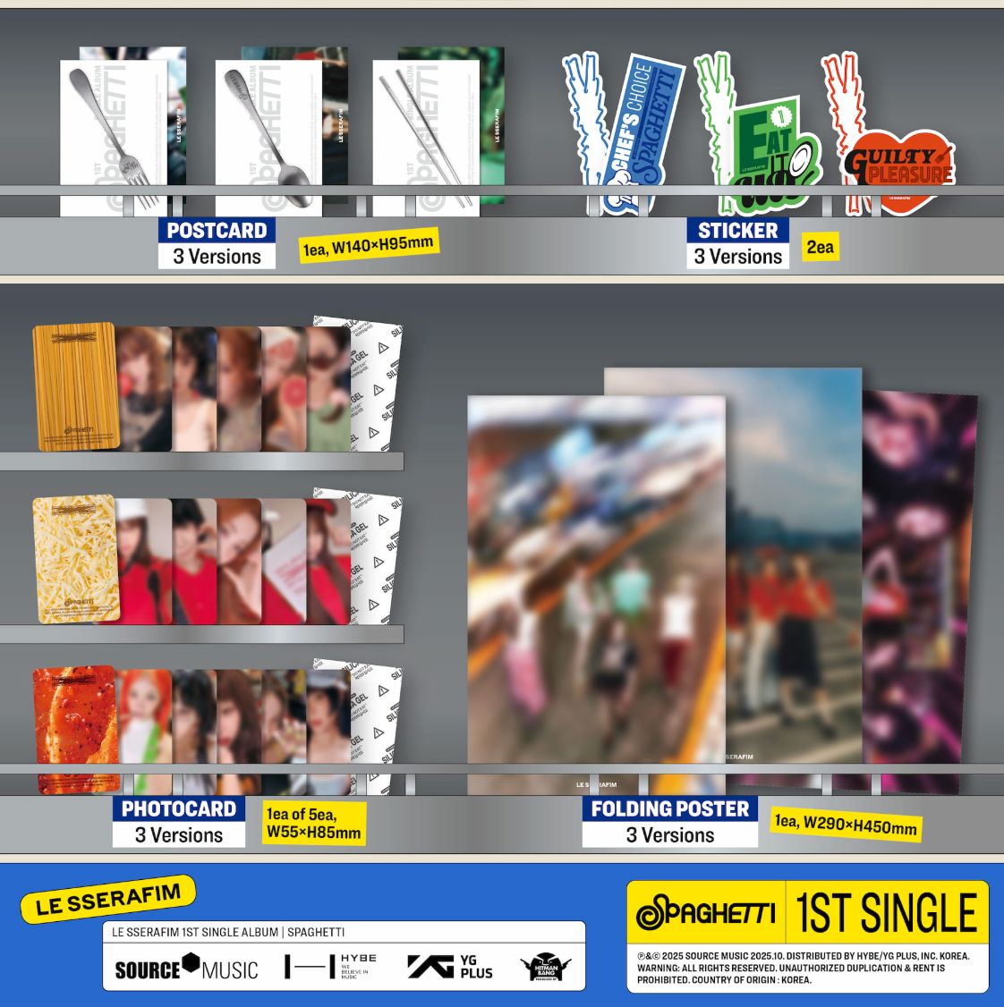 LE SSERAFIM - SPAGHETTI + Apple Music Photocard Nolae