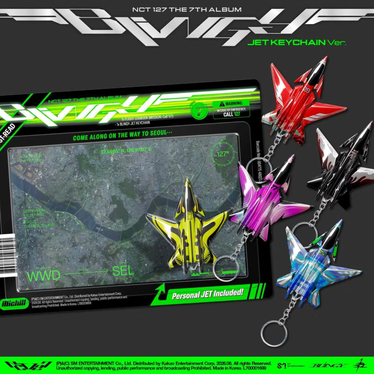 NCT 127 - BLINGY (JET KEYCHAIN VER.) Nolae