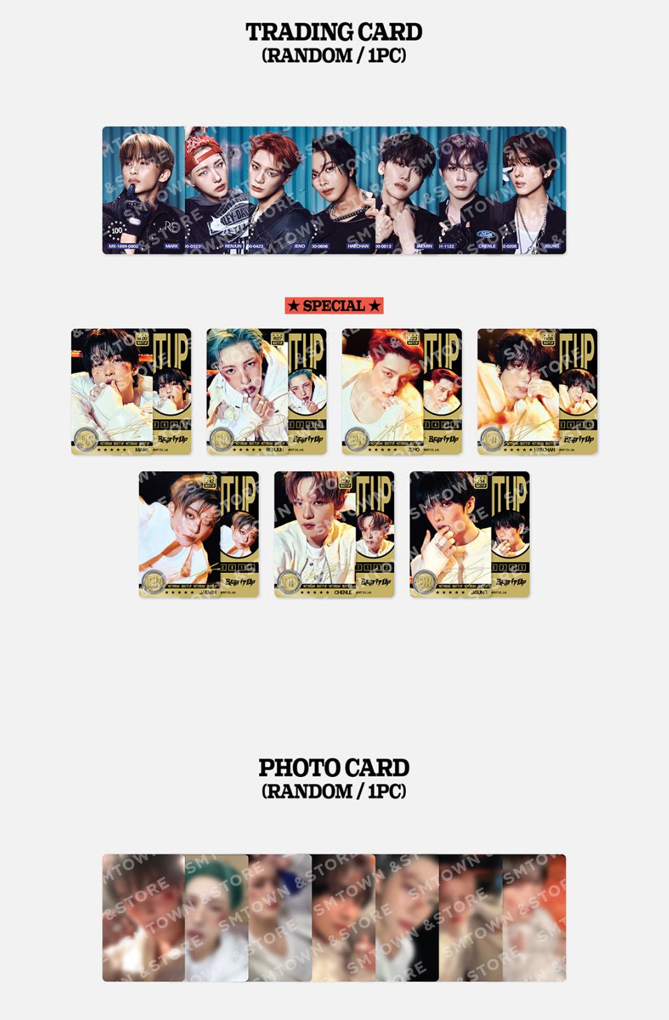 NCT DREAM - RANDOM TRADING CARD SET (6TH MINI ALBUM 'BEAT IT UP' MD) Nolae
