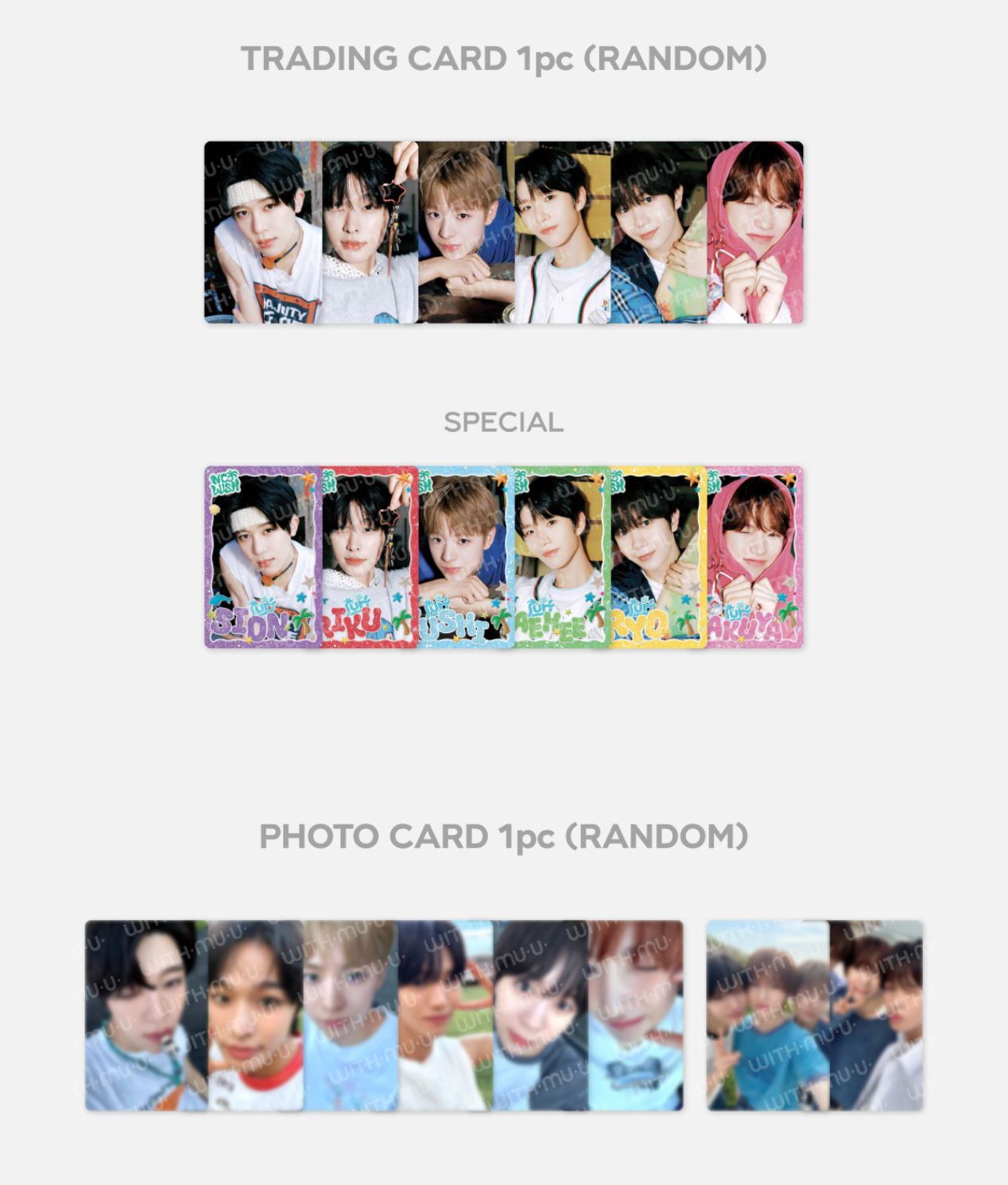 NCT WISH - RANDOM TRADING CARD SET (FIND YOUR COLOR POP UP MD) Nolae