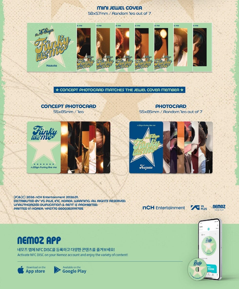 N.SSIGN - FUNKY LIKE ME (MINI JEWEL VER.) Nolae