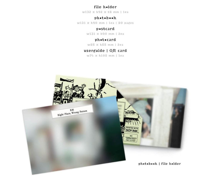RM (BTS) - RIGHT PLACE, WRONG PERSON (2ND SOLO ALBUM) SET + Weverse Gift Nolae