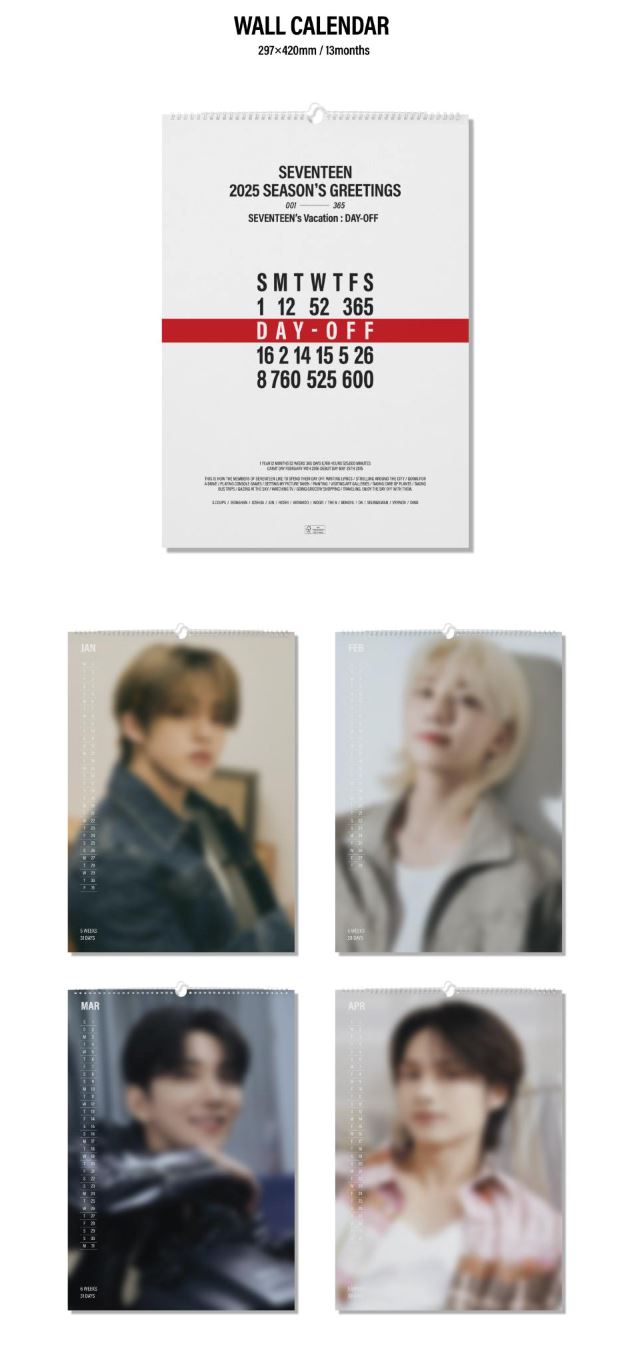 SEVENTEEN - 2025 SEASON'S GREETINGS + WALL CALENDAR SET + Weverse Gift Nolae