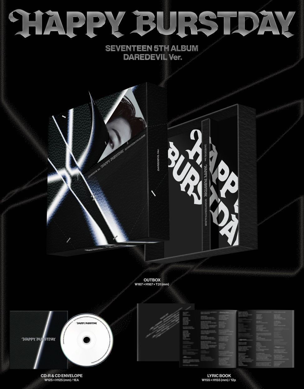SEVENTEEN - HAPPY BURSTDAY (DAREDEVIL VER.) + YES24 Gift