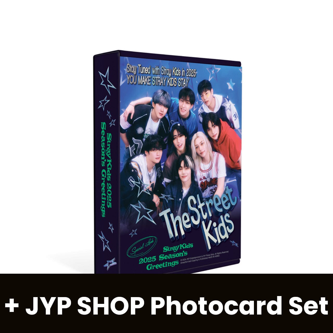 STRAY KIDS - 2025 SEASON'S GREETINGS (THE STREET KIDS) + JYP SHOP Photocard Set Nolae