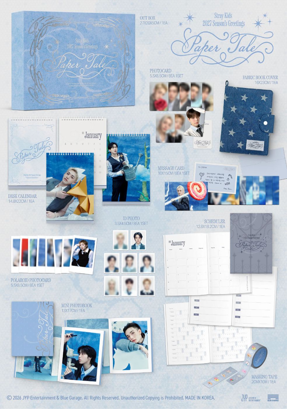STRAY KIDS - 2027 SEASON'S GREETINGS (PAPER TALE) + Apple Music Gift Nolae