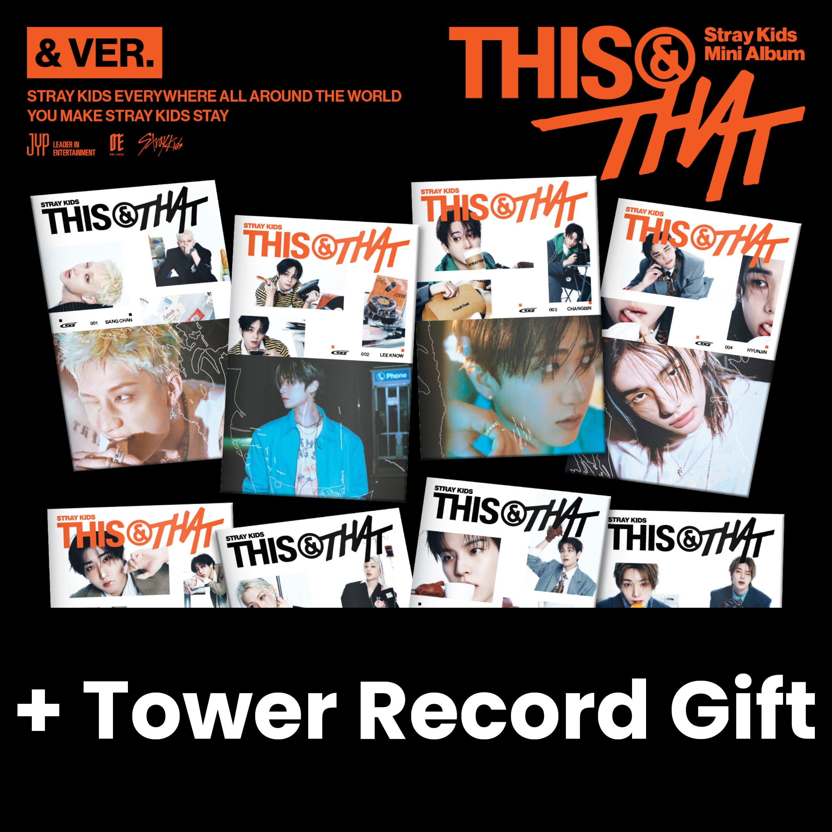 STRAY KIDS - THIS & THAT (& VER.) + Tower Record Gift Nolae