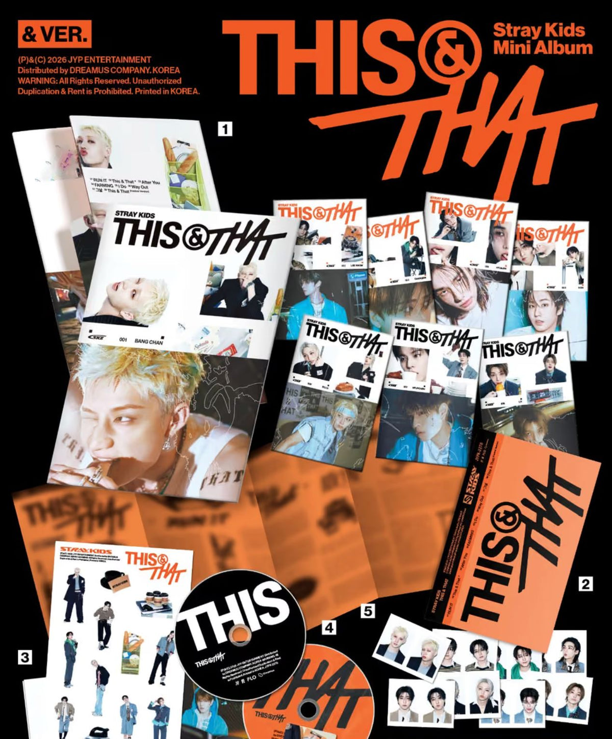 STRAY KIDS - THIS & THAT (& VER.) + Tower Record Gift Nolae